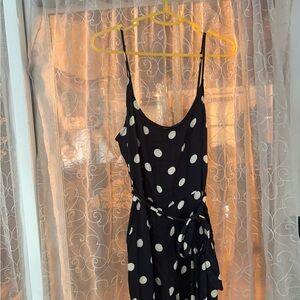 Billabong Black and White Polka Dot Jumpsuit